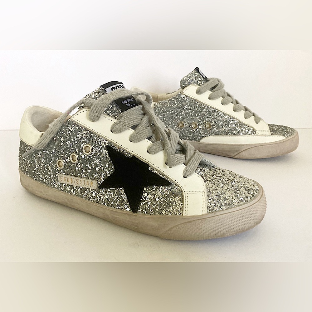 GOLDEN GOOSE
Superstar Glitter Low-Top women Sneakers sz 40 us 9.5 - Picture 1 of 9